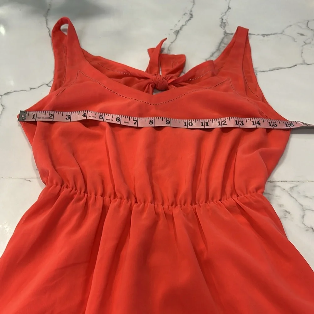 Dolce Vita‎ Orange Cut Out Back High Low Sheer Lined Dress. Size M